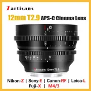 7Artisans 12mm T2.9 APS-C Cinema Lens for Fuji FX Sony E Canon RF M4/3 Leica L