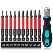 Triangle Screwdriver Bits w/1/4" Quick Change Bit Driver, 10PCS Upgraded S2 S...