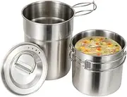Camping Cookware - Non-stick Camping Cooking Utensil Set for Outdoor, Hiking, Travel | Compact Pot and Pan Kit, Tool, Lightweight Scalpel Kit for Backpacking, Survival Kitchen