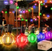 XURISEN 98FT Outdoor String Lights Patio LED G40 Globe Light with 32 Shatterproo