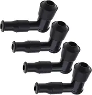 4PCS Spark Plugs Caps Fit for 70cc 90cc 100cc 110cc 125cc 150cc 200cc Engine Pit Dirt Bike ATV Motorcycle Motorbike 90 Degree Waterproof Engine Parts