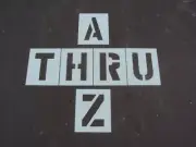 8" Alphabet Stencils Parking Lot Stencils 60 Mil Thick LDPE