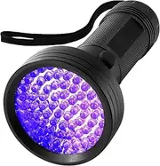 LudoPam UV Torch Blacklight Flashlight, 68 LED, Dog Cat Pet Urine Detector Light, Black