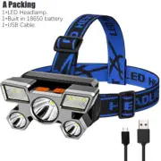 Rechargeable Headlamp Head Torchs LED camping hiking USB Waterproof Super Bright