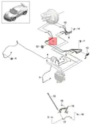 Genuine PORSCHE 911 991 Carrera Gt2 Gt3 R Brake Line With Switch 99135531402 (for: Porsche)
