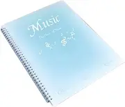 VENEKA Sheet Music Folder, 40 Pages, Sheet Music/Holder,Fits Letter Size A4, Choir Folder Easy to Use,Gradient Blue