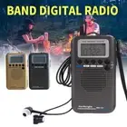 Pocket FM/AM/SW/CB/AIR/VHF Band Digital Radio Receivers Speaker Walkman Black US