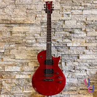 【二手美品 - 8成新】日本 ESP LTD EC 100QM 電 吉他 紅色 雲狀楓木 搖滾 eclipse