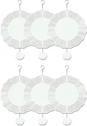 Shusmda 6 Pack 10 Inch Sublimation Wind Spinner Blanks 3D Wind Spinners for and Ornaments Hanging Decoration