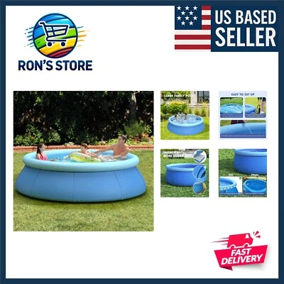 Quick-Inflate Light Blue Inflatable Pool - Ideal for Adults & Kids Relaxation