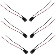 GANAZONO 6Pcs Momentary Push Button Switch Pre Wired Automotive Button Switch Self Resetting Design Compact for Car Boat and Industrial Equipment Plated