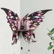 Butterfly Corner Shelf Nursery Wall Decor,Wall Mounted Corner Floating Shelves Corner Wall Shelf Butterfly Shape,Cute Decorative Shelf Wall Mounted for Toys, Plants and Decorations Storage (S1)
