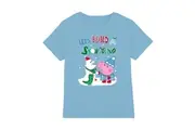 Peppa Pig Childrens/Kids Snow Dinosaurs George Pig T-Shirt (Light Blue) - UTTV5025