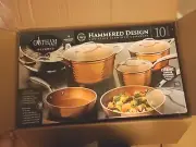 Gotham Steel 10 Piece Hammered Non-Stick Cookware Set - Copper new in stock