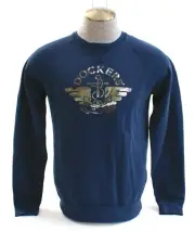 Dockers Signature Blue Pullover Crew Sweatshirt Men's NWT