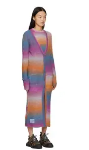 MCQ Multicolor Wool & Mohair Long Cardigan Size XXS by MCQ Alexander McQueen