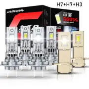 For Jaguar XJR 2004-2008 COB LED Headlight Bulbs Kit High / Low Beam + Fog Light (for: Jaguar)