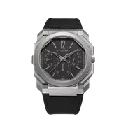 Bulgari Octo Finissimo Chronograph GMT Titanium Black Dial 103371