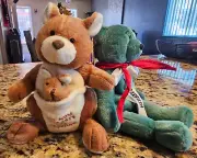 Girl Scouts USA - 2 plush stuffed animals - Kangaroo - Bear Ohio Camp Sugarbush