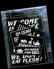 Invader Sticker Pack Invader For PETA Space Invader In Hand Sold Out