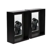 Nicola Spring 5" x 7" Black 3D Deep Box Photo Frames - 4" x 6" Mount - Pack of 5