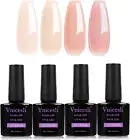 Nude Gel Nail Polish Kit - 4 Colors Nude Gel Polish Kit All Seasons Skin Tones P