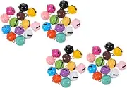 Parliky 40pcs Pet Christmas Decor Locket Keychain Mini Cat Collar Bell - Delicate Dog Holiday Miniature Accessories - Colorful Craft Puppy Iron Cat Bells