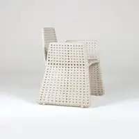 在飛比找momo購物網優惠-【山茶花家具】戶外椅-洗白色人造藤椅/PEKC020(藤椅 