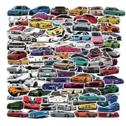 100PCS/set Retrofit Racing Car Graffiti Stickers Laptop Guitar Luggage Suitcase Bike Skateboard Waterproof Sticker Decal Kids Toy