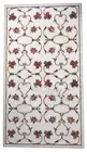 White Marble Hallway Table Top with Carnelian Inlay 24 x 48 Inches Dining Table