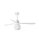 Ceiling Fan with Remote Control Amelia White Dc Ventilator Soft LED Lamp