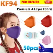 1/50pcs Kid KF94 Disposâble Surgical Comfortable Face Masks Child