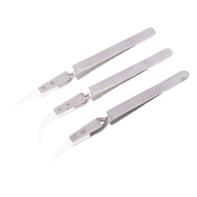 1PC Ceramic Straight Tip Electronic Soldering Tweezers Ceramic Tweezers