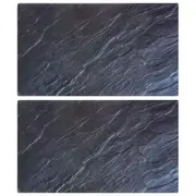 Chopping Boards 2 pcs with Natural Stone Pattern Tempered Glass