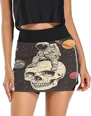 [Joisal] Alligator Bath Cartoon Golf Skorts for Women with Pockets High Waisted Golf Skirts, Short Skirt