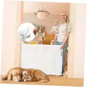 No Drill Retractable Baby Gates No Drilling Retractable Pet Gate for Stairs No