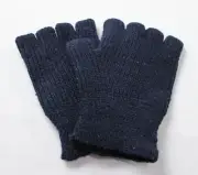 Line Of Trade Men's Whitman Fingerless Wool Gloves CG2 Navy Medium NWT