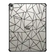 iPad Air 13-inch (M2/M3) iPad Impact Case Abstraction Outline Black on White
