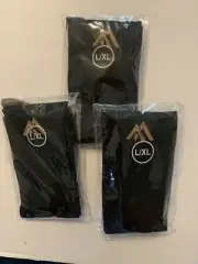 3 Pair* Fuel Me*Foot Unisex Size L/XL Black Copper Compression Socks*New In Bag