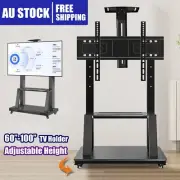 Solid Mobile TV Trolley Monitor Floor Stand Bracket Universal Flat Panel 40-100