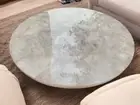 30" White Quartz Coffee Table Top Handmade Hallway Centerpiece Interior Decor
