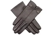 Dents Womens Audrey Leather Gloves with Fleece Lining Hand Stitched