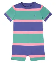 [Polo Ralph Lauren Kids] Polo Ralph Lauren Kids Baby striped cotton playsuit M 3 multicoloured