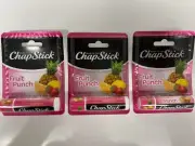 WOW! 3 ChapStick FRUIT PUNCH Chap Stick & Fast Free Ship!