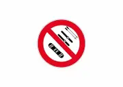 akachafactory Stick sticker signage sign banned ski ski ban