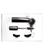Glam Mascara Lashes Makeup Wall Plaque Wall Art by Alison Petrie
