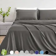 LINENOVA 4 Pcs Luxury Cooling Bamboo Sheet Set All Size