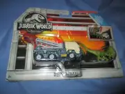 JURASSIC WORLD Matchbox Dinosaur/Car Set ~Dilopho-Loader 2018 (Jurassic Park)