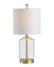 JONATHAN Y Duncan 20.5in Glass Metal LED Table Lamp