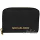 【全新現貨 補12個】茱麗葉精品 MICHAEL KORS 經典銀字LOGO防刮皮革拉鍊零錢包.黑現金價$1,780